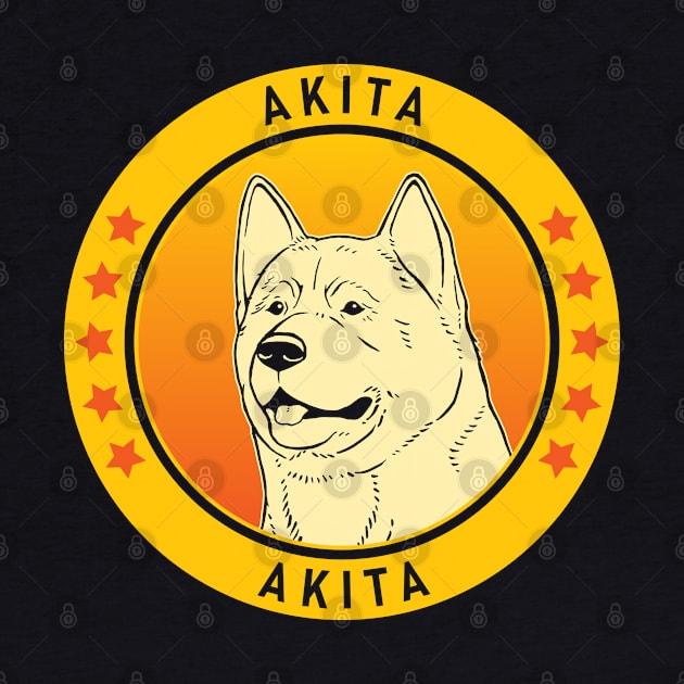 Akita Dog Portrait by millersye